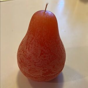 Pear-Shaped Candle — pink/orange